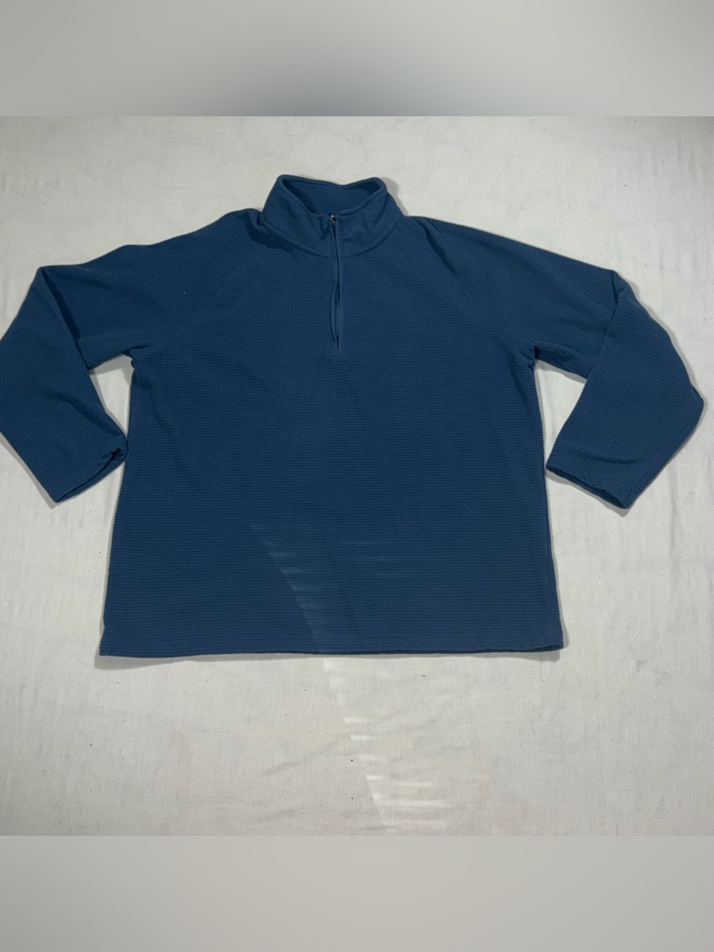 L.L.Bean Men's Blue Quarter Zip Performance Pullover XL Reg Lightweight